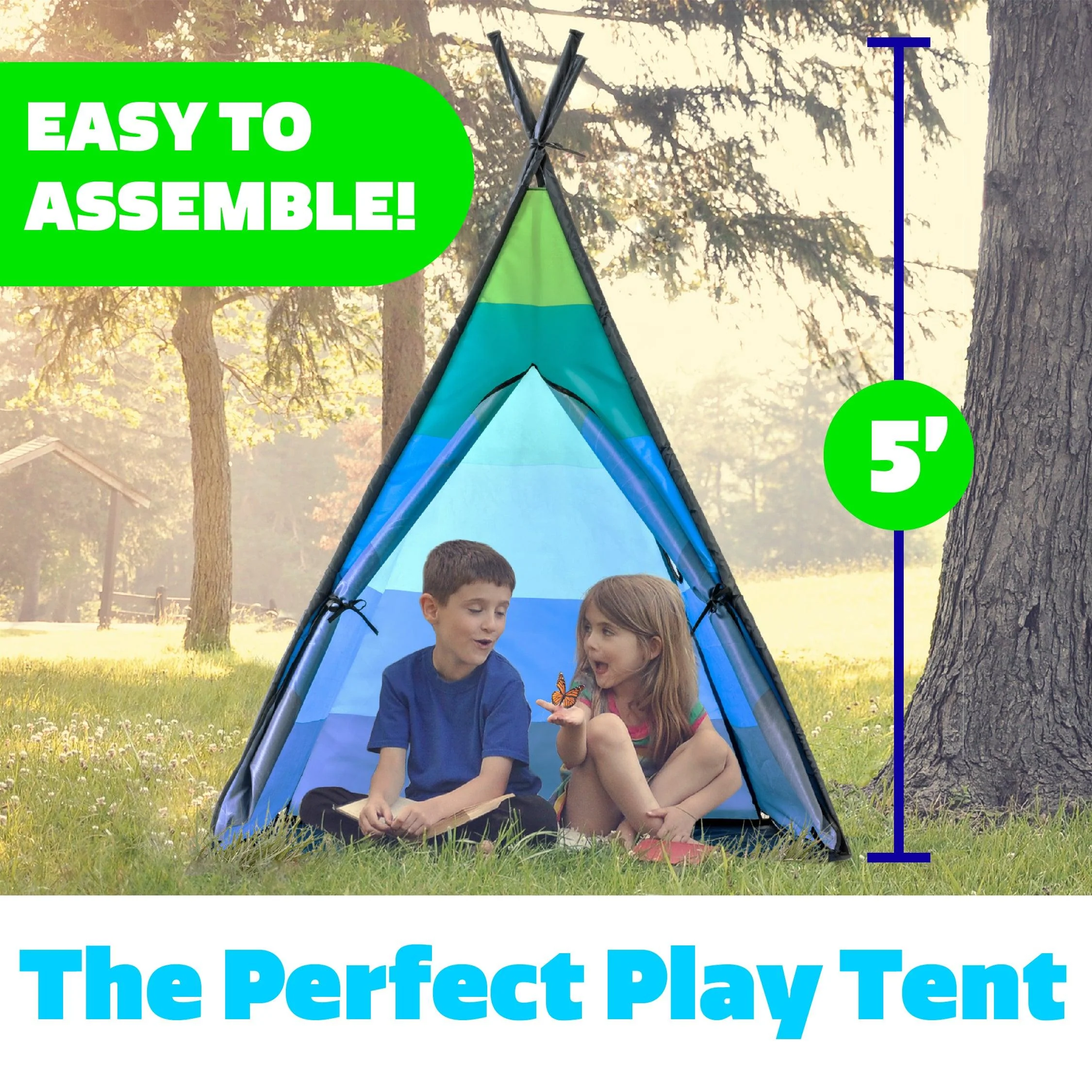 Teepee Tent (Blue) - Image 3