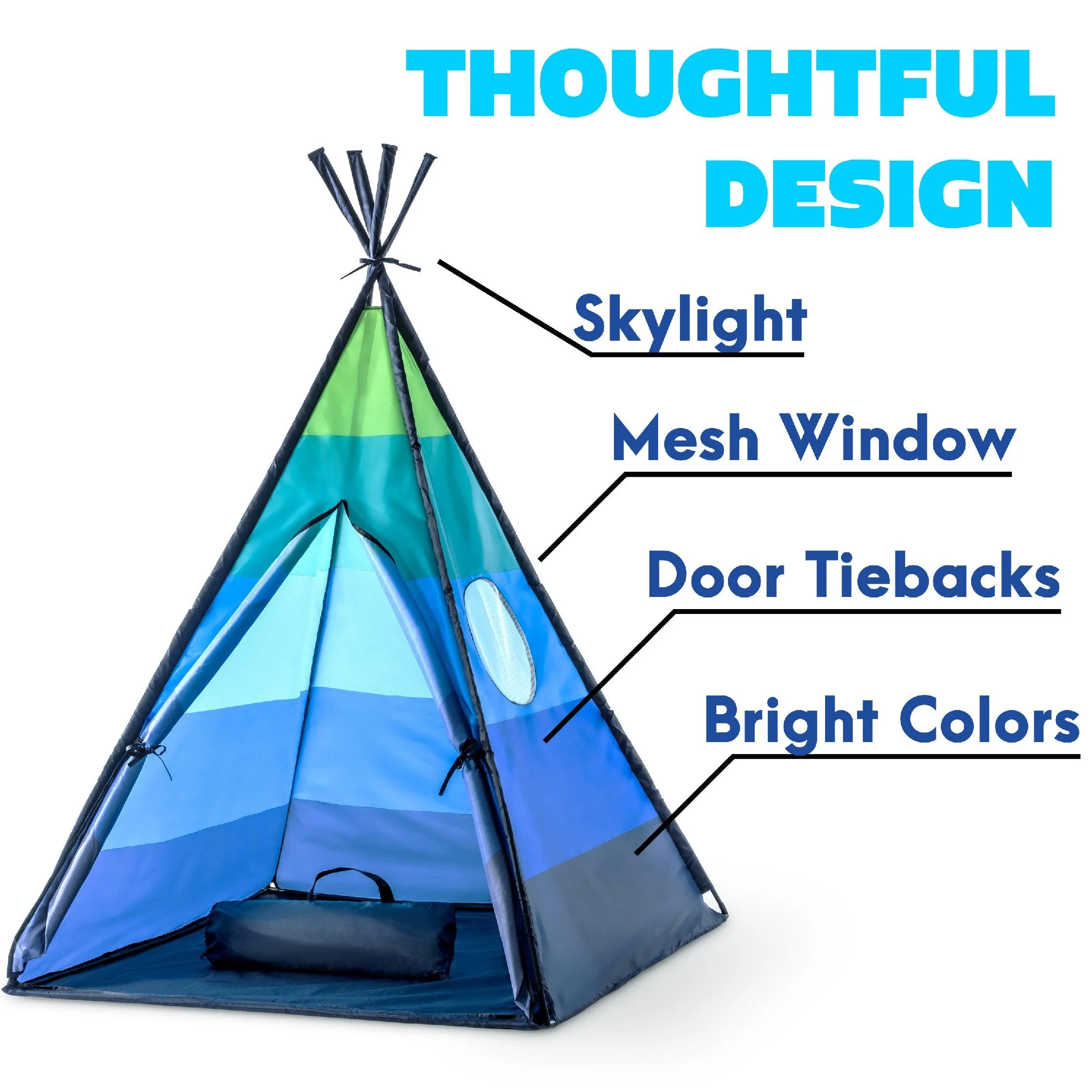 Teepee Tent (Blue) - Image 6